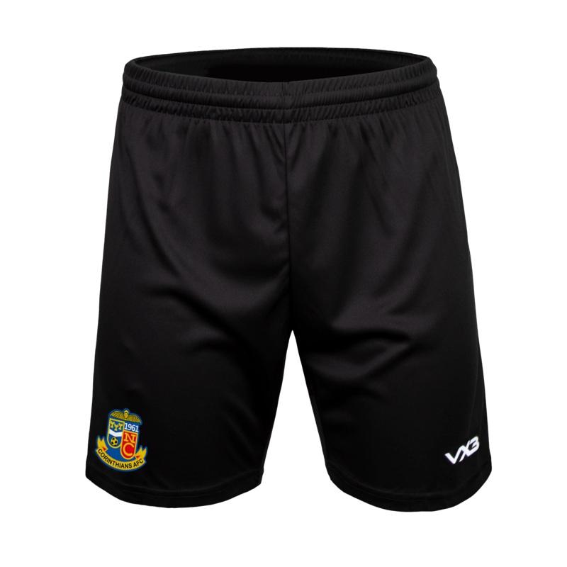 Newport Corinthians FC Tiro Football Shorts Black