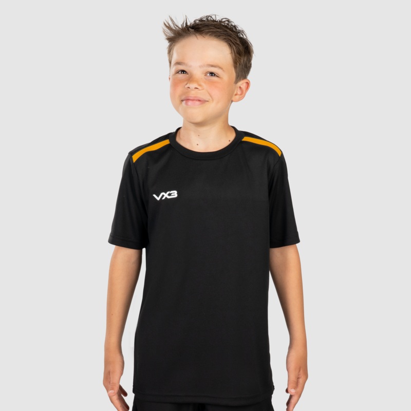 Fortis Youth Tee Black/Amber