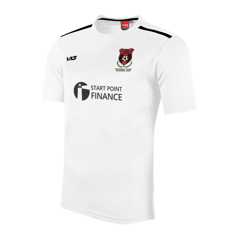 East Allington United Fortis Tee White/Black