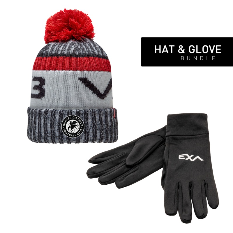 Hunter District FC Hat & Glove Bundle