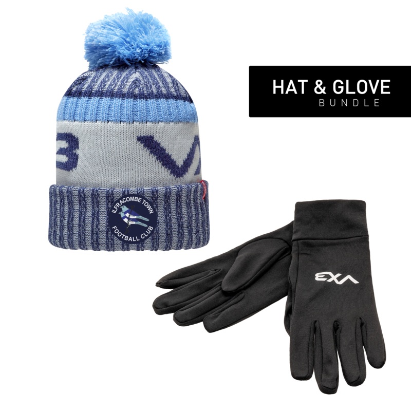Ilfracombe Town FC Hat & Glove Bundle