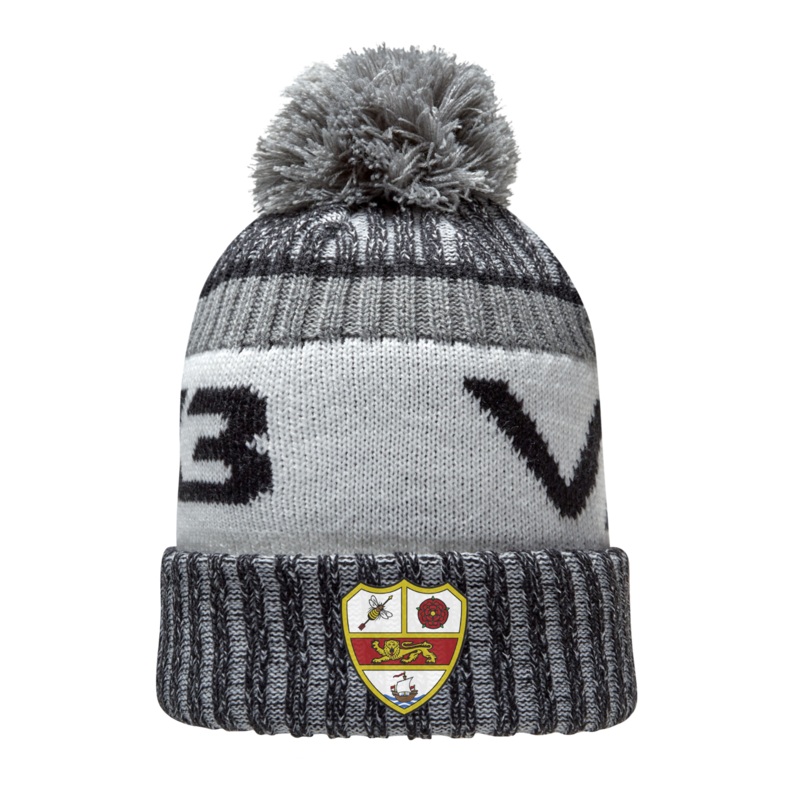 Hawcoat Park RUFC Marl Bobble Hat Black/Grey