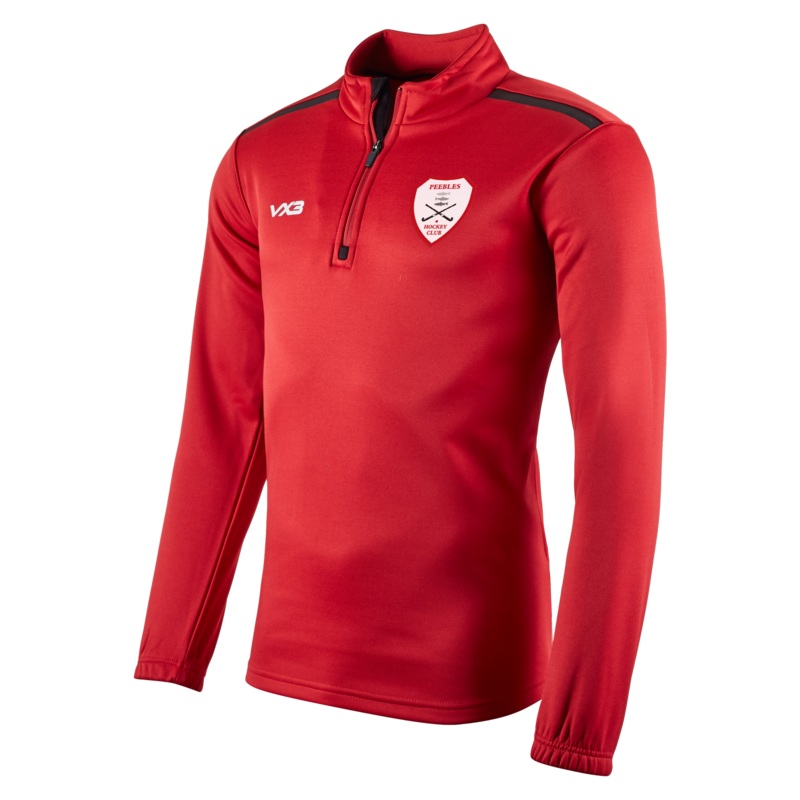 Peebles Hockey Club Red Fortis Quarter Zip Sweat