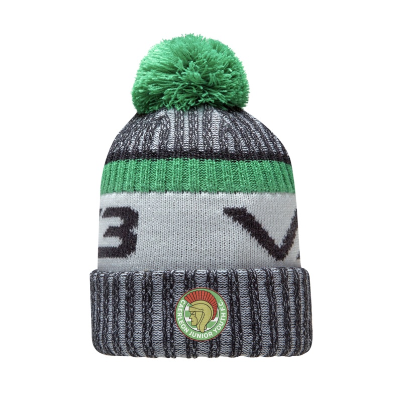 Caerleon FC Black Fleece-Lined Bobble Hat