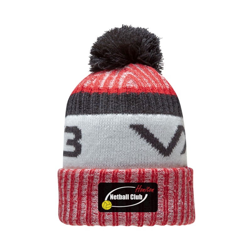 Honiton Netball Club  Red Fleece-Lined Bobble Hat