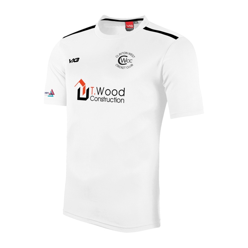 Clayton West Cricket White Fortis Tee
