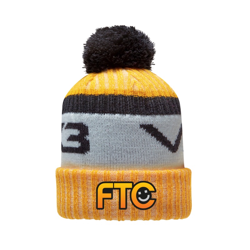 FTC Gym Fleece-Lined Bobble Hat Amber