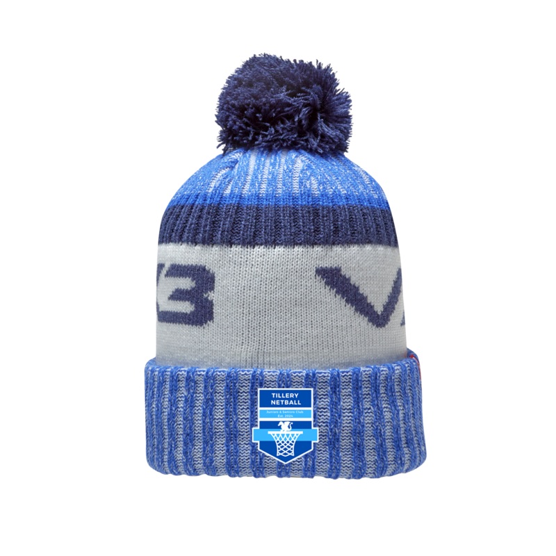 Tillery Dragons Netball Fleece-Lined Bobble Hat Royal/Navy/Antique