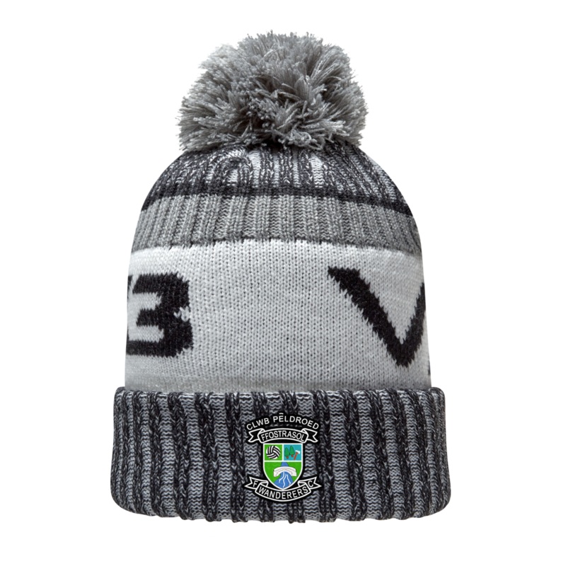 Clwb Pel Droed Ffostrasol Fleece-Lined Bobble Hat