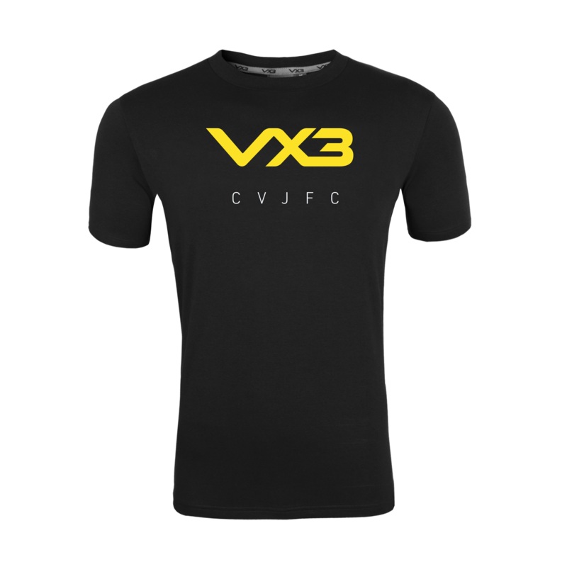 Cheddar Valley Junior Football Club Black Youth Invicta Club Tee - CVJFC