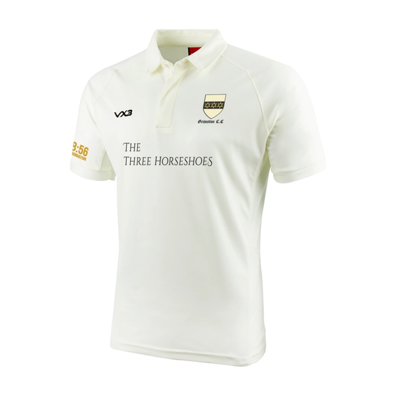 Grimston CC Mens Whites Short Sleeve Shirt