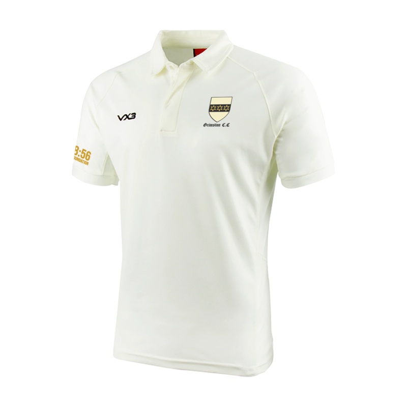 Grimston CC No Sponsor Whites Short Sleeve Shirt