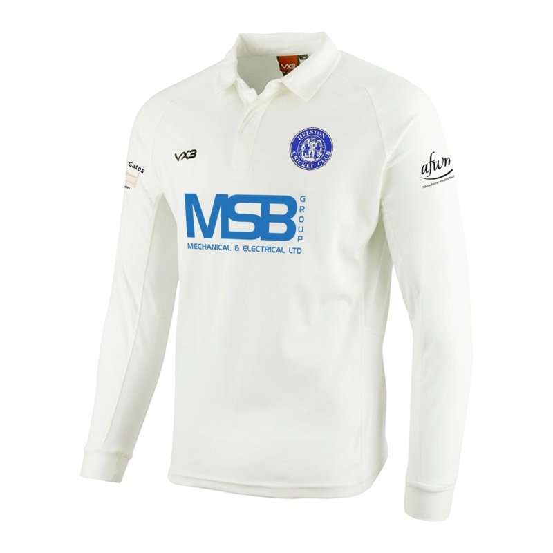 Helston Cricket Club Whites Long Sleeve Shirt