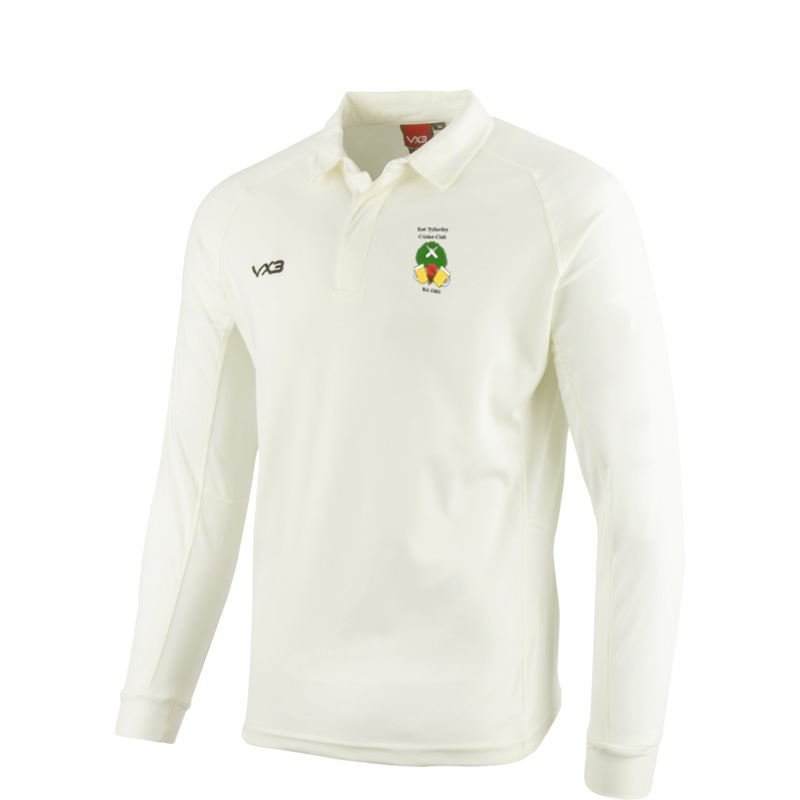 East Tytherley Cricket Club Cricket Whites Long Sleeve Shirt