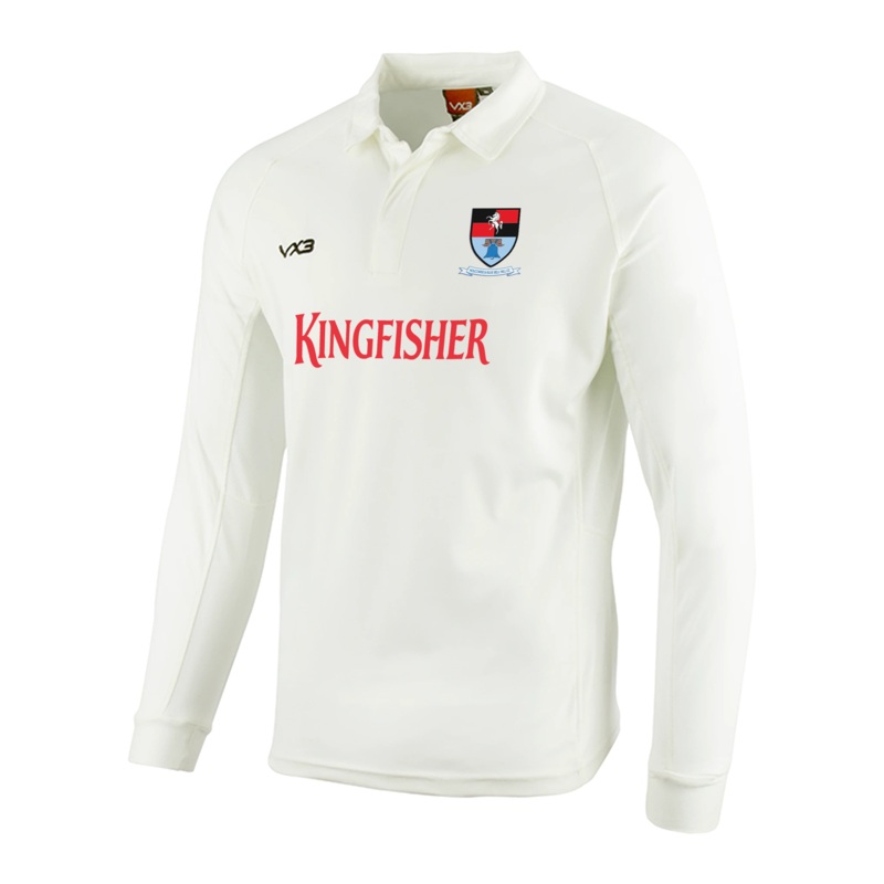 Holcombe and Blue Bell Hill Cricket Club Whites Long Sleeve Shirt