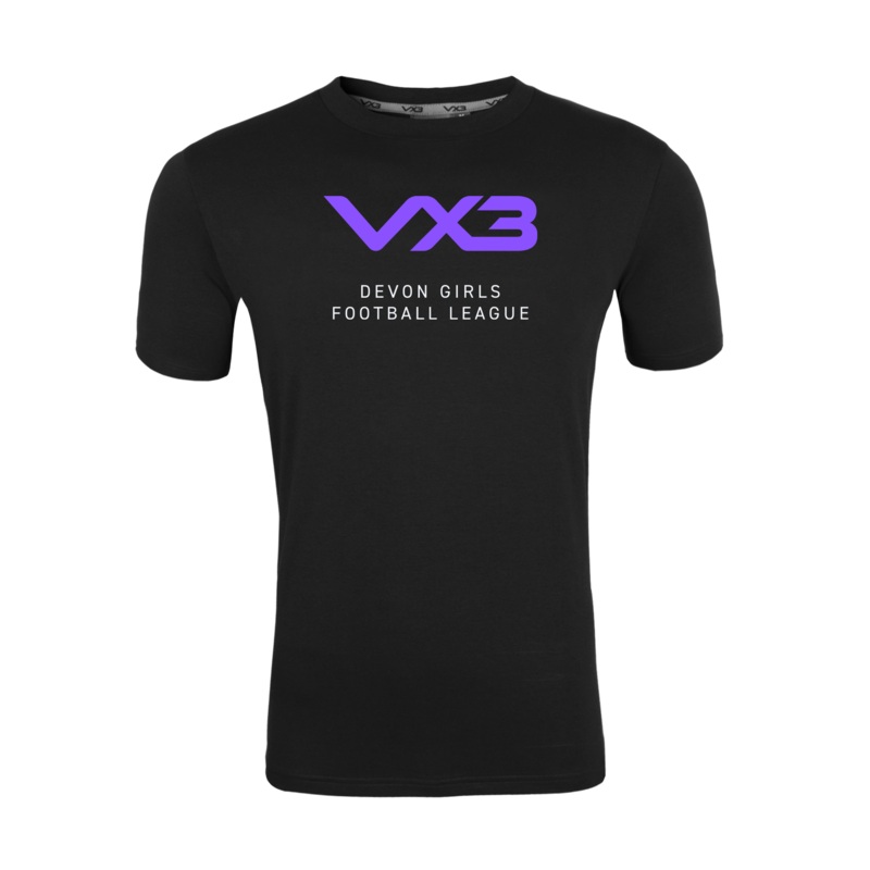 Devon Girls Football League Black Womens Invicta Club Tee