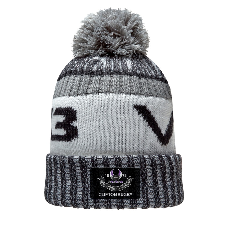 Clifton RFC Marl Bobble Hat Black/Grey