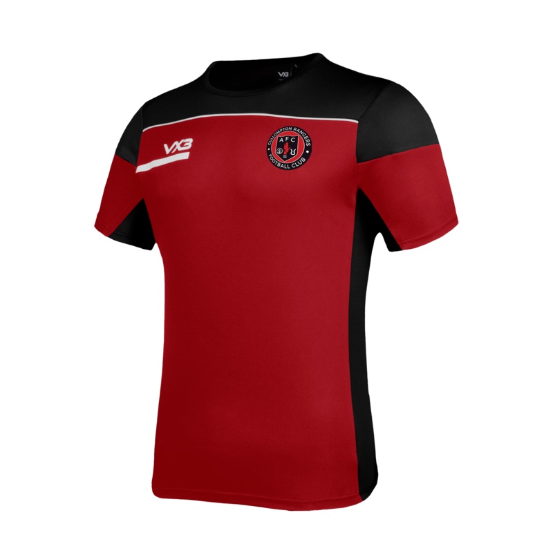 Cullompton Rangers FC Opus Tee - Red Black