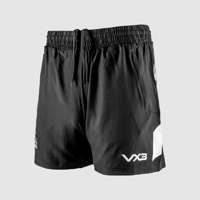 Newcastle Falcons 24/25 Quadrigo Youth Gym Shorts -Black