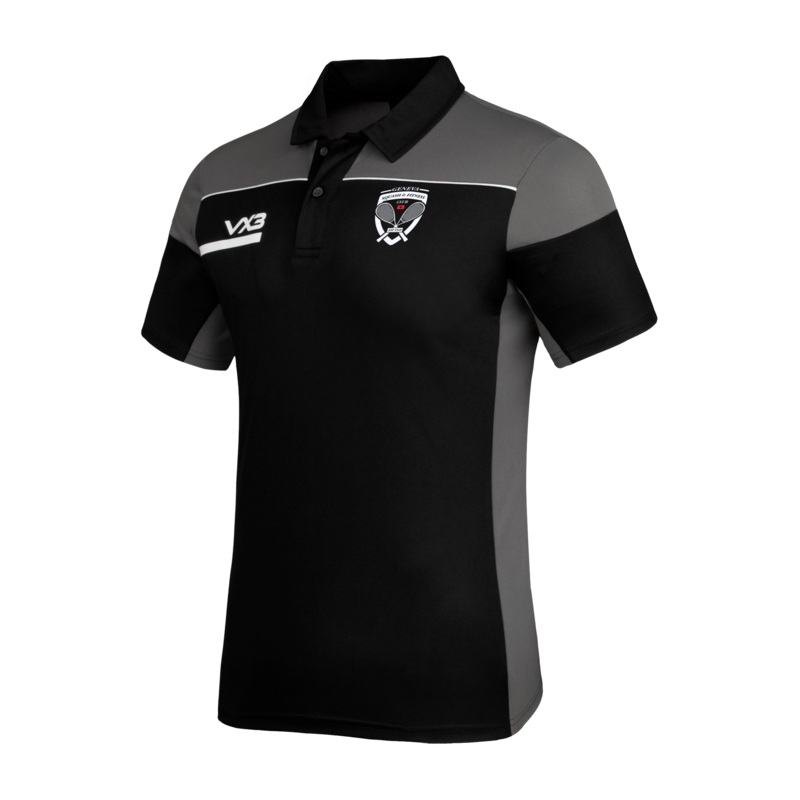 Geneva Squash Club Opus Polo - Black Grey