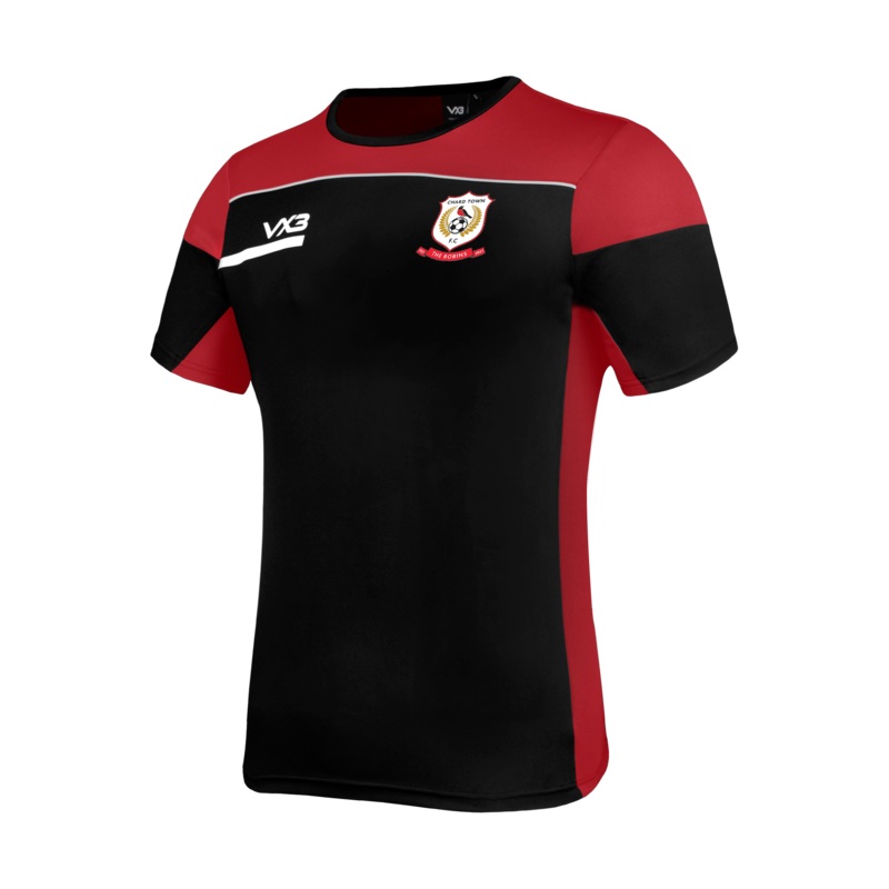 Chard Town FC Opus Tee - Black Red