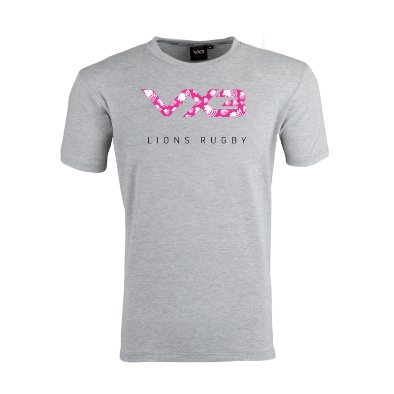 Deal & Betteshanger Rugby Marl Grey/Pink Badge Invicta Tee