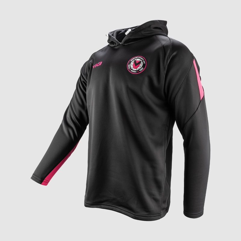 Newport County AFC 24/25 Training Hoodie Black/Pink